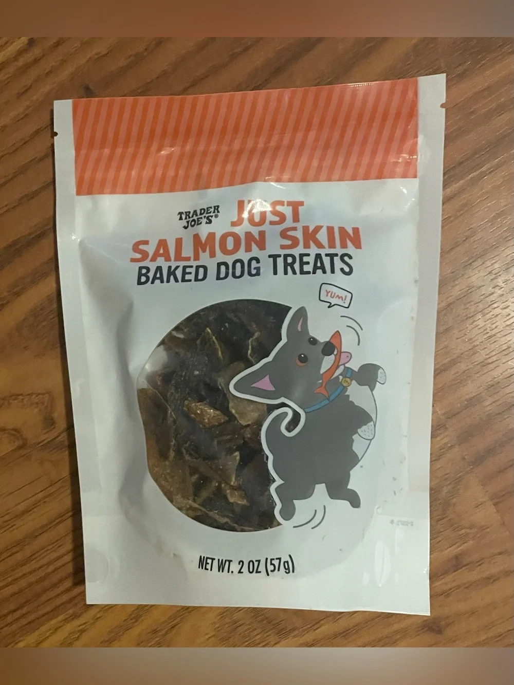 Trader Joe's Just Salmon Skin Baked Dog Treats 2 packages